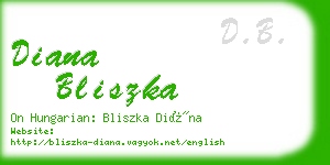 diana bliszka business card